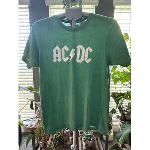 Vintage Green AC/DC Rock Band Shirt - Size M Cotton Heritage 1990s